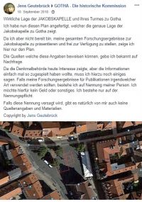 Dieser Artikel aus 2018 weist nach, das ich schon damals die Lage des Turmes und der Kapelle berechnet hatte.
